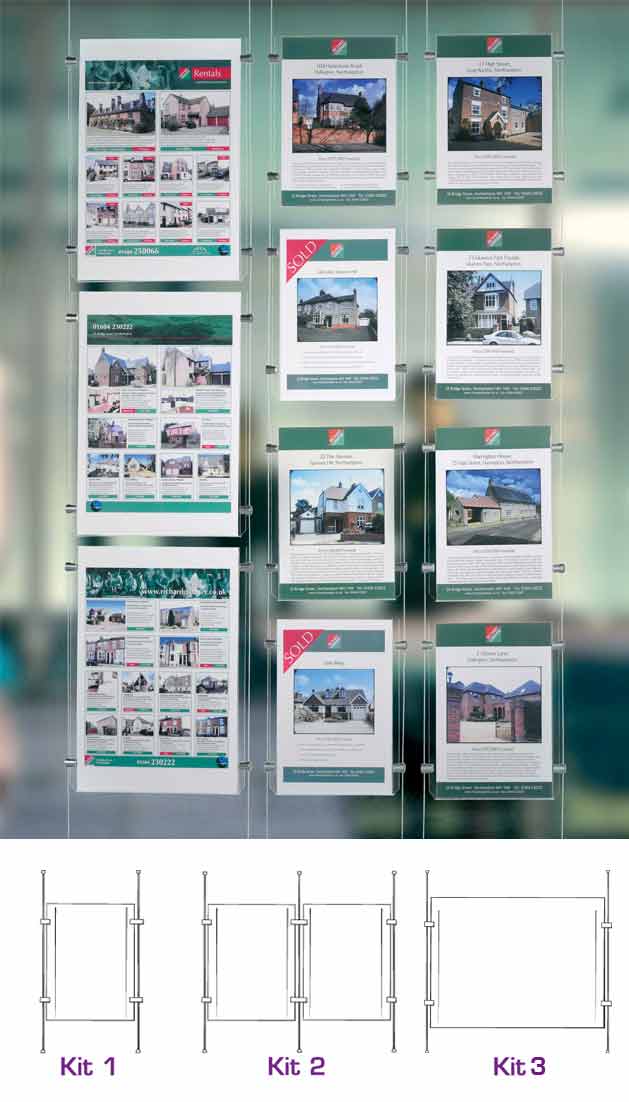 Tous les formats de supports affiches plexi disponibles