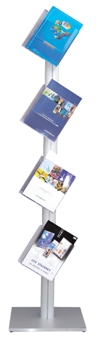 Support brochures 8*A4 plexiglass ht 1850