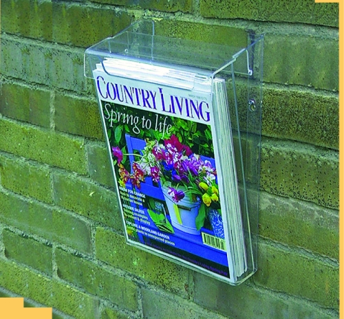 support brochures mural en polycarbonate avec protection pluie réf EL1 dispo en 3 dimensions
